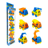 Coleção Tratores E Caminhão Fricção Brinquedo Infantil 6 Pcs