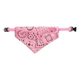 Coleira Com Bandana Rosa Para Gatos E Cães De Pequeno Porte Tamanho Da Coleira P