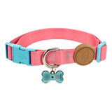 Coleira Com Identificação Tag Id Qr Code Pet Tamanho Pp Toh Cor Rosa