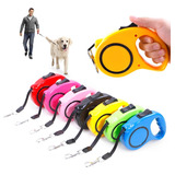 Coleira Guia Retrátil 3m Pet Cachorros Gatos Passeio 10kg