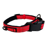 Coleira P/ Cachorro Kong Nylon Collar Vermelha M - 34 A 50cm