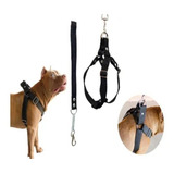 Coleira Peitoral Cachorro Guia Doberman Pitbull Anti Puxão