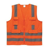 Colete De Segurança Super Safety Refletivo 4 Bolsos Laranja