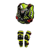 Colete + Joelheira Infantil Motocross Bike Off Road