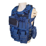 Colete Modular Profissional Esportivo +bandoleira ( Azul)