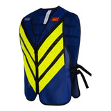 Colete Refletivo Para Motoboy Moto Mototáxi Motociclista Azul Faixa Aprovada Denatran