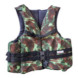 Colete Salva Vida Camuflado 110kg Aux. De Flutuação Pesca 