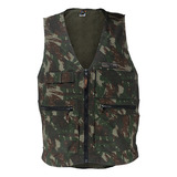 Colete Tático Ripstop Comfort Camuflado Pesca Caça