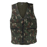 Colete Tático Ripstop Comfort Camuflado Pesca Caça