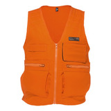 Colete Tático Ripstop Comfort Laranja Pesca Caça Motoboy