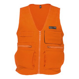 Colete Tático Ripstop Comfort Laranja Pesca Caça Motoboy