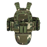 Colete Tático Yakeda Woodland Camo Cup Chaleco Tactico