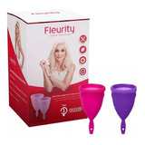 Coletor Menstrual Fleurity 2 Unidades, Tipo 1 + 2 Saquinhos Cor Diversas