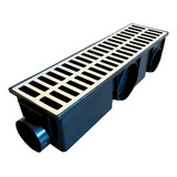 Coletor Ralo Linear Continuo Modular 15x50cm Grelha Aluminio