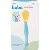 Colher Baby Infantil Flexível P Destro E Canhoto Azul Buba ®
