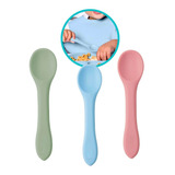 Colher De Silicone Para Bebê Macia Introdução Alimentar Buba