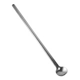 Colher Longa 30cm Suco Coquetel Leite Copo Jarra Redonda Cor Do Cabo Aço Inox Cromado Ke Home