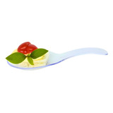 Colher P/ Finger Food Canapé Comida Acrílico C/ 40 Unidades