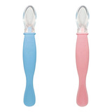 Colher Para Bebe Com Ponta De Silicone Transição Papinha
