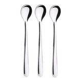 Colher Para Suco 6 Unidades Aço Inox Mexer Refresco Vitamina