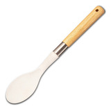 Colher Servir Arroz Com Cabo De Madeira Utensílio De Cozinha