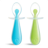 Colheres De Silicone Escudo Protetor Azul E Verde Munchkin