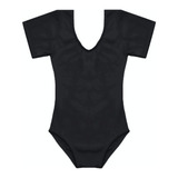 Collant Ballet Infantil Manga Curta Lindo Body Cores 08 A 12