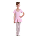 Collant Ballet Manga Curta Saia Embutida Infantil Envio 24h