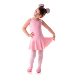 Collant Regata Ballet Com Saia Embutida/costurada Vestido 