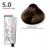 Coloração Itallian Color 60g Profissional Tom 5.0 Castanho Claro