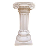 Coluna Grega Branca Trabalhada 60 Cm Grécia Decoração Luxo