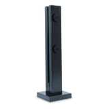 Coluna Torre Em Inox 30 Cm 2 Furos Guarda Corpo Preta