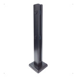 Coluna Torre Inox 304 40cm Guarda Corpo Preta Para Vidro 6+6