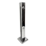Coluna Torre Inox Guarda Corpo 30cm 2 Furos Polida