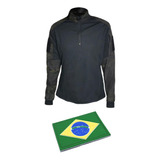 Combat Shirt Femin./mult.black+ Patch Bandeira Brasil