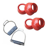Combo 1 Par De Estribo Inox +2 Pares De Cloche Para Cavalo