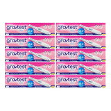 Combo 10 Teste De Gravidez 5m Gravtest Click 99,9% Kit Cimed