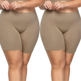Combo 2 Bermudas Plus Size Evita Atrito Pernas Para Saia