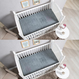 Combo 2 Lençóis Plush De Berço - Manta Soft Com Elástico