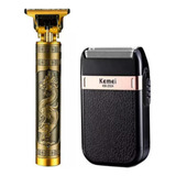 Combo 2 Maquinas Profissional Salão T9 Dragão Shaver 2024