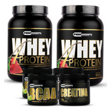 Combo 2 Whey Beta 4 Protein 900g + 2 Bcaa + 2 Creatina