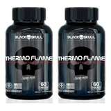 Combo 2x Thermo Flame - 60 Tabletes Cada - Black Skull Sabor Natural