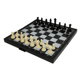 Combo 3 Em 1 Jogo De Tabuleiro Xadrez Magnético Gamão Dama**