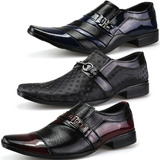 Combo 3 Pares Sapato Social Masculino Bico Fino Promocional