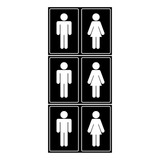 Combo 3 Placas Banheiro Masculino Feminino