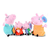 Combo 4 Bonecos Pelúcia Lindo Família Peppa Pig Original