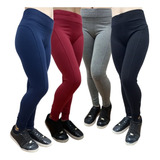 Combo 4 Calças Leggings Montaria Cotton Juvenil Teen