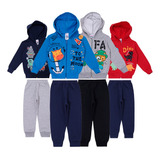 Combo 4 Conjunto Moletom Zíper Infantil Menino 1 Ao 8