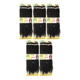 Combo 5 Cabelos Bio Organico Fogosa 75 Cm Em Tela - Atacado Cor Castanho Escuro Cor 2
