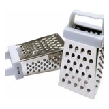 Combo 5 Mini Ralador Inox Funcional Pequeno Manual 4 Faces